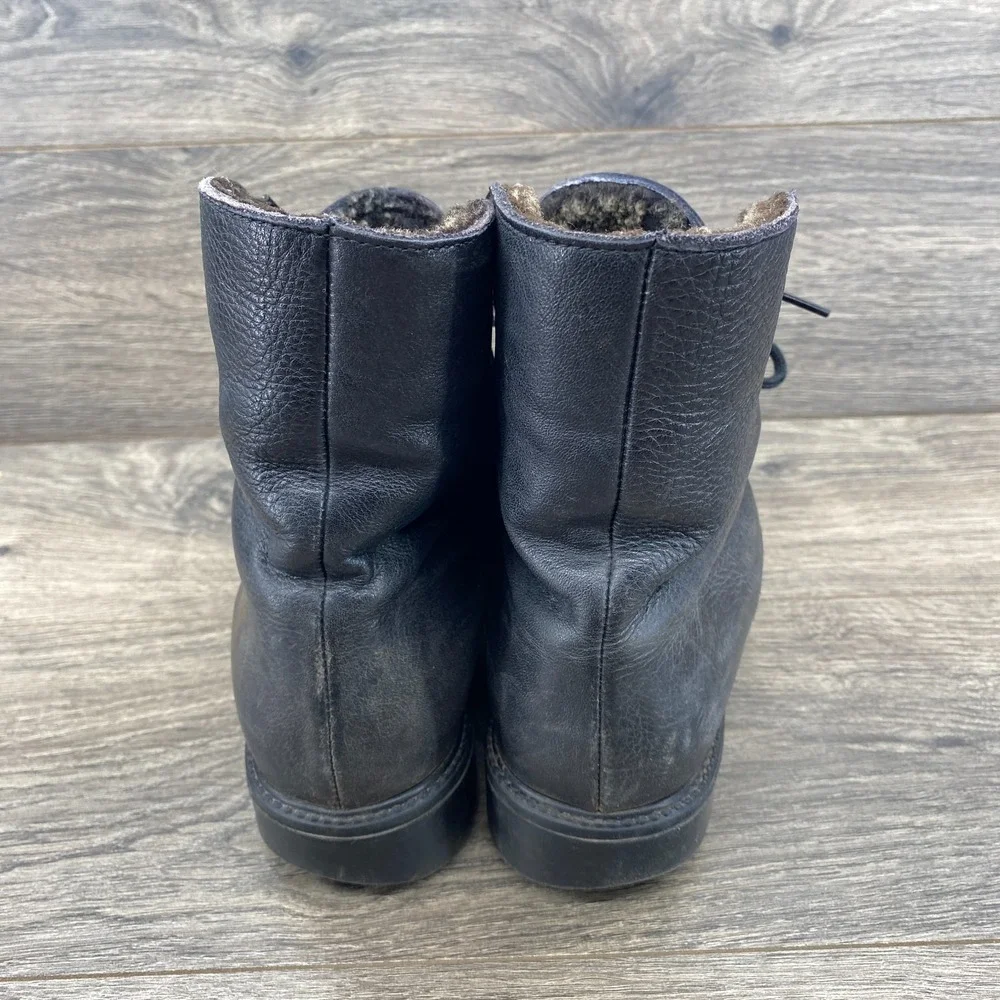 La‎ Canadienne Leather Waterproof Winter Ankle Boots Men's Size 9 Us Black